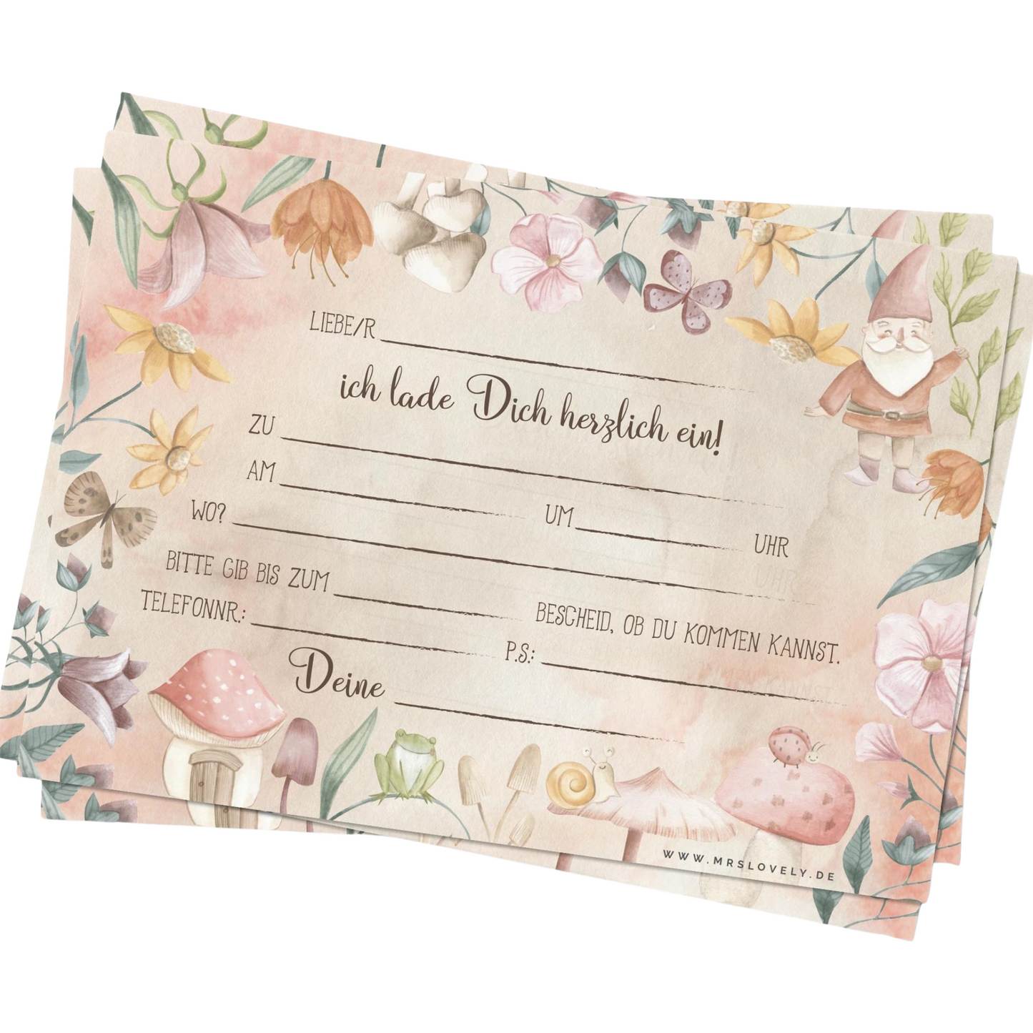 Einladung zum Thema Fee für den Kindergeburtstag