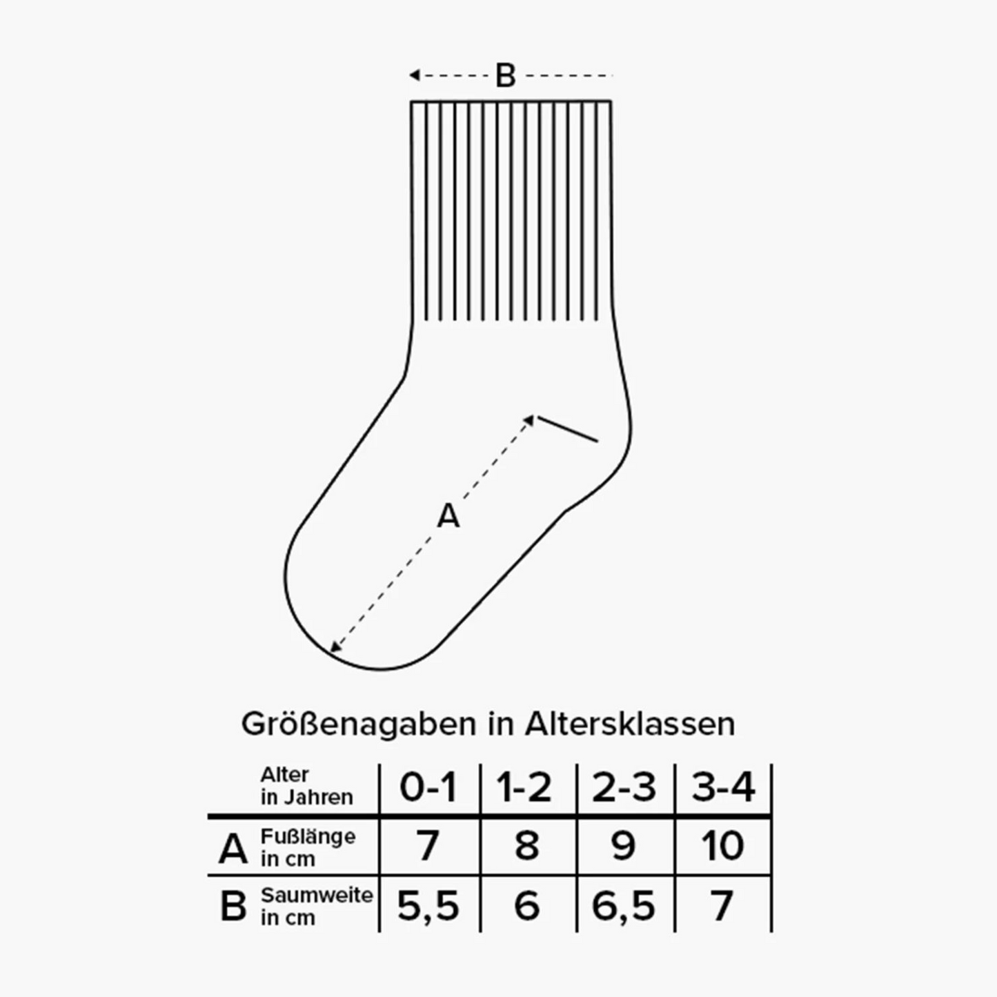 Socken mit Smiley für Babys und Kinder bis Größe 34