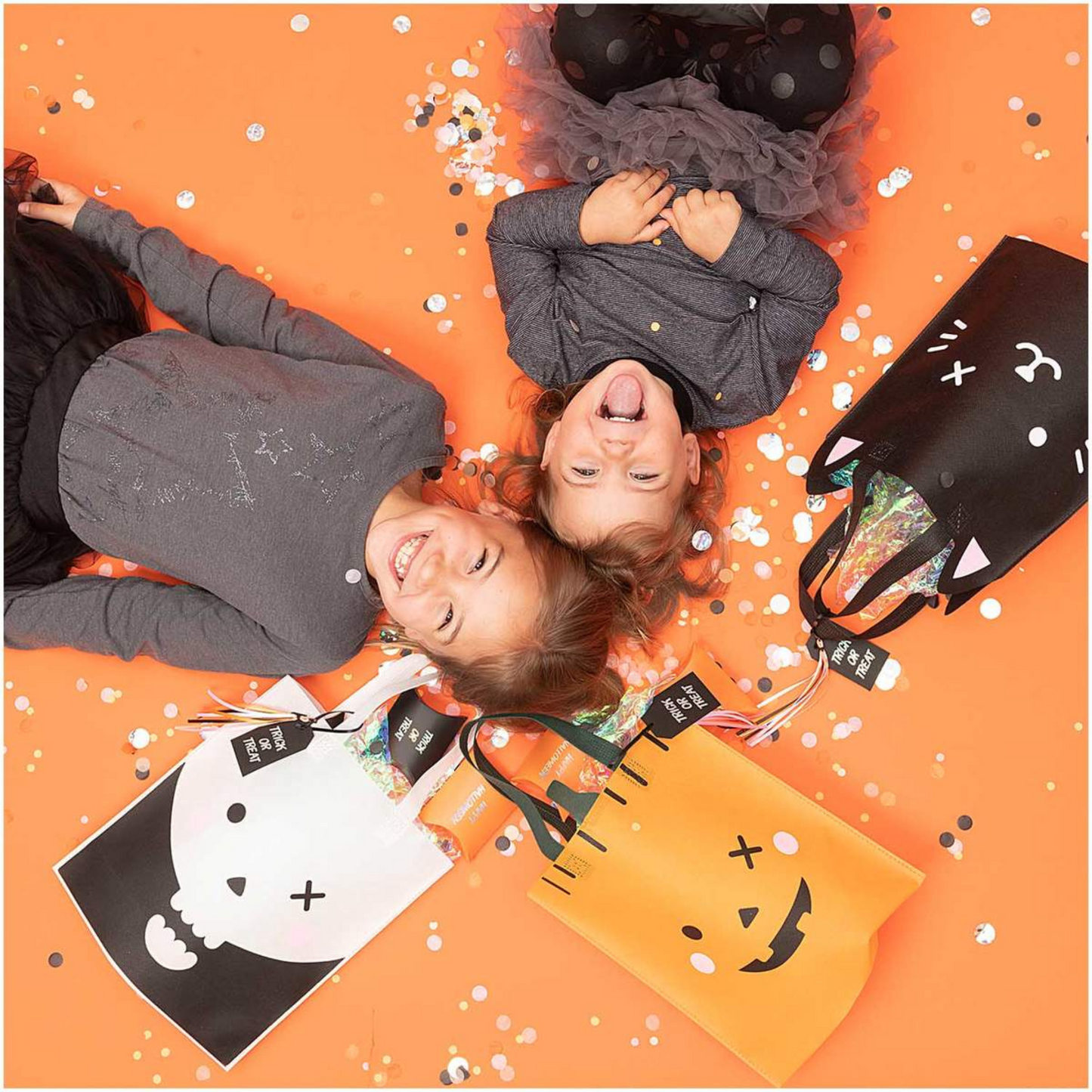 Totenkopf-Tasche zum Süßigkeiten Sammeln für Halloween