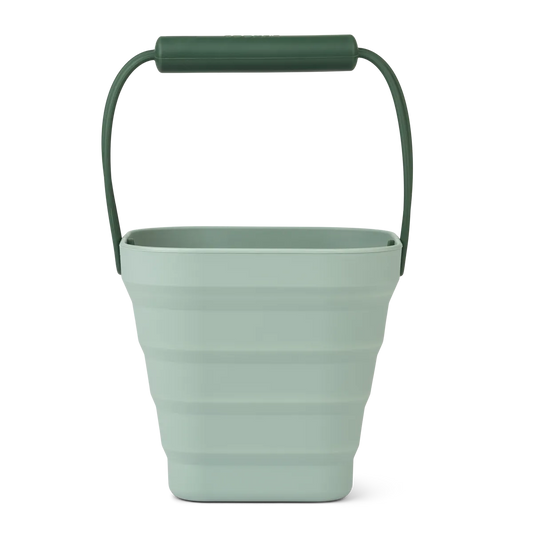 Zusammenfaltbarer Eimer in Mintgrün - perfekt für den Strandurlaub