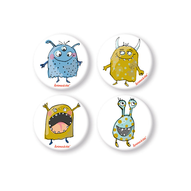 Mini-Button "Monster" in verschiedenen Varianten von Krima & Isa