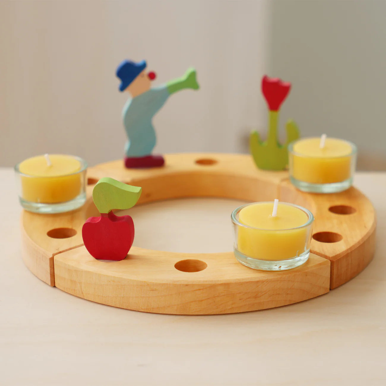 Einzelner Kerzenhalter für Teelichter von Grimm´s - perfekt für den Festtagsring