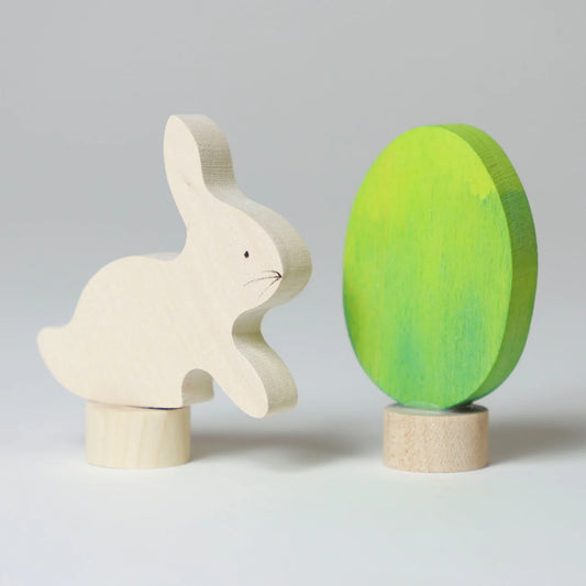 Paasei Paasset BATIK groen - Steekfiguur van Grimm's - perfect voor de jaarkrans
