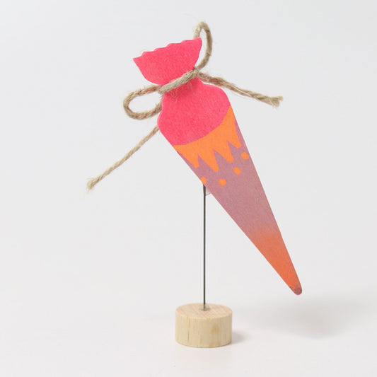 Schultüte Neonpink - Steckfigur von Grimm´s - perfekt für den Festtagsring