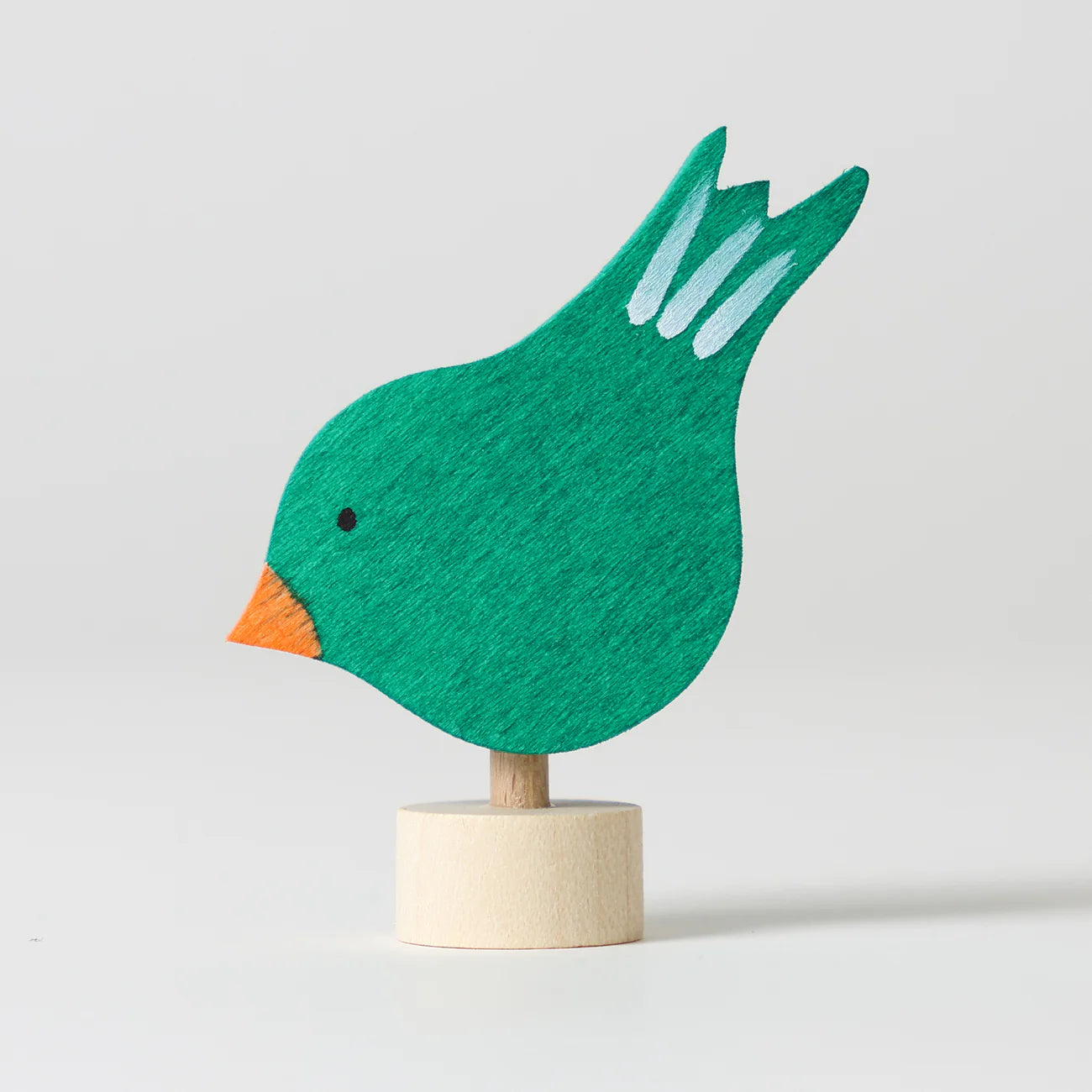 Steckfigur "Pickender Vogel" in Grün von Grimm´s - perfekt für den Festtagsring