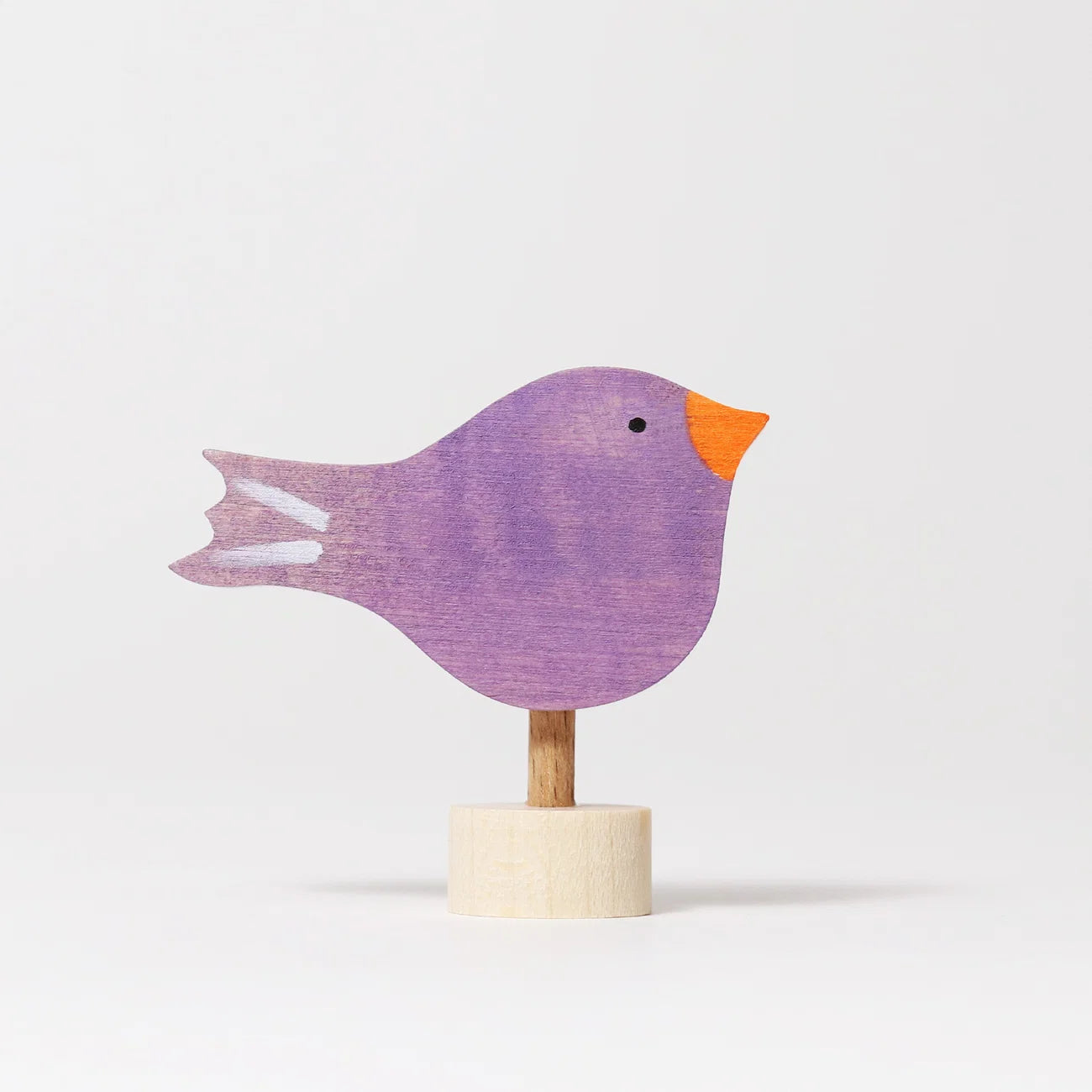 Steckfigur "Sitzender Vogel" in Lila von Grimm´s - perfekt für den Festtagsring