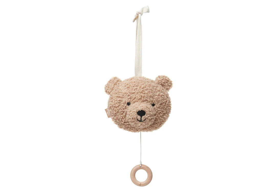 Beige teddybeer-muziekdoos van Jollein, kleur "Biscuit"
