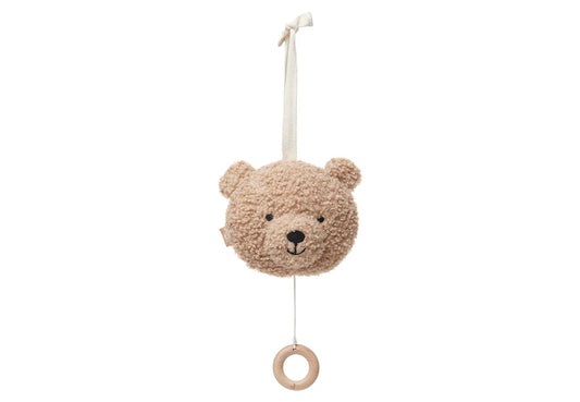 Beige teddybeer-muziekdoos van Jollein, kleur "Biscuit"
