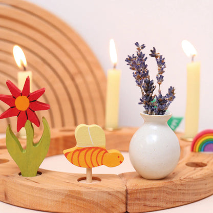 Weiße Vase - Steckfigur von Grimm´s - perfekt für den Festtagsring