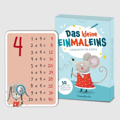 "Das kleine Einmaleins" - Lernkarten mit Zahlenreihen 1-10 von Rüsselfuchs