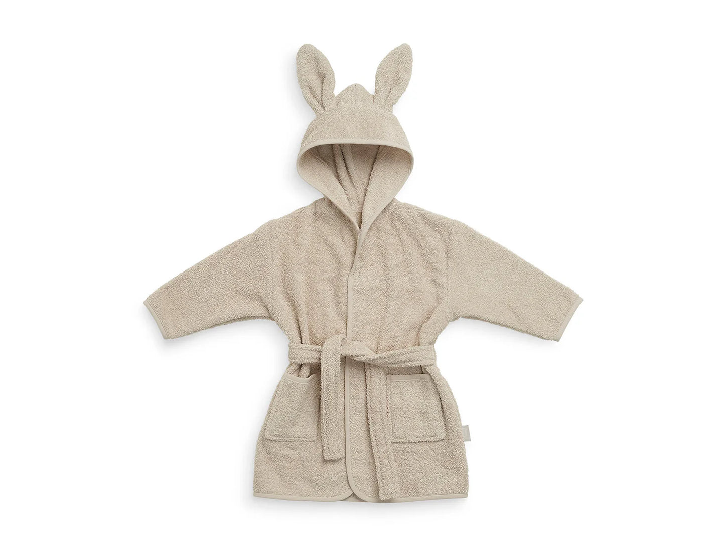 Beiger Baby-Bademantel "Nougat" mit Hasenohren von Jollein (1-2 Jahre)