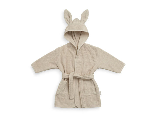 Beiger Baby-Bademantel "Nougat" mit Hasenohren von Jollein (1-2 Jahre)