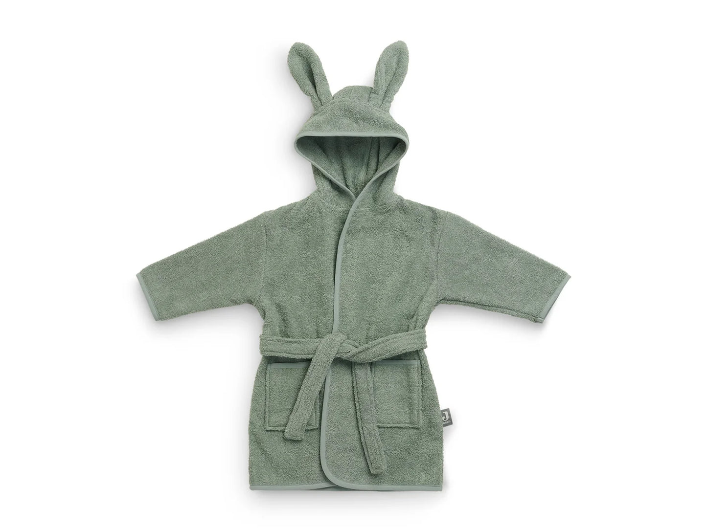 Mintgrüner Baby-Bademantel "Ash green" mit Hasenohren von Jollein (1-2 Jahre)