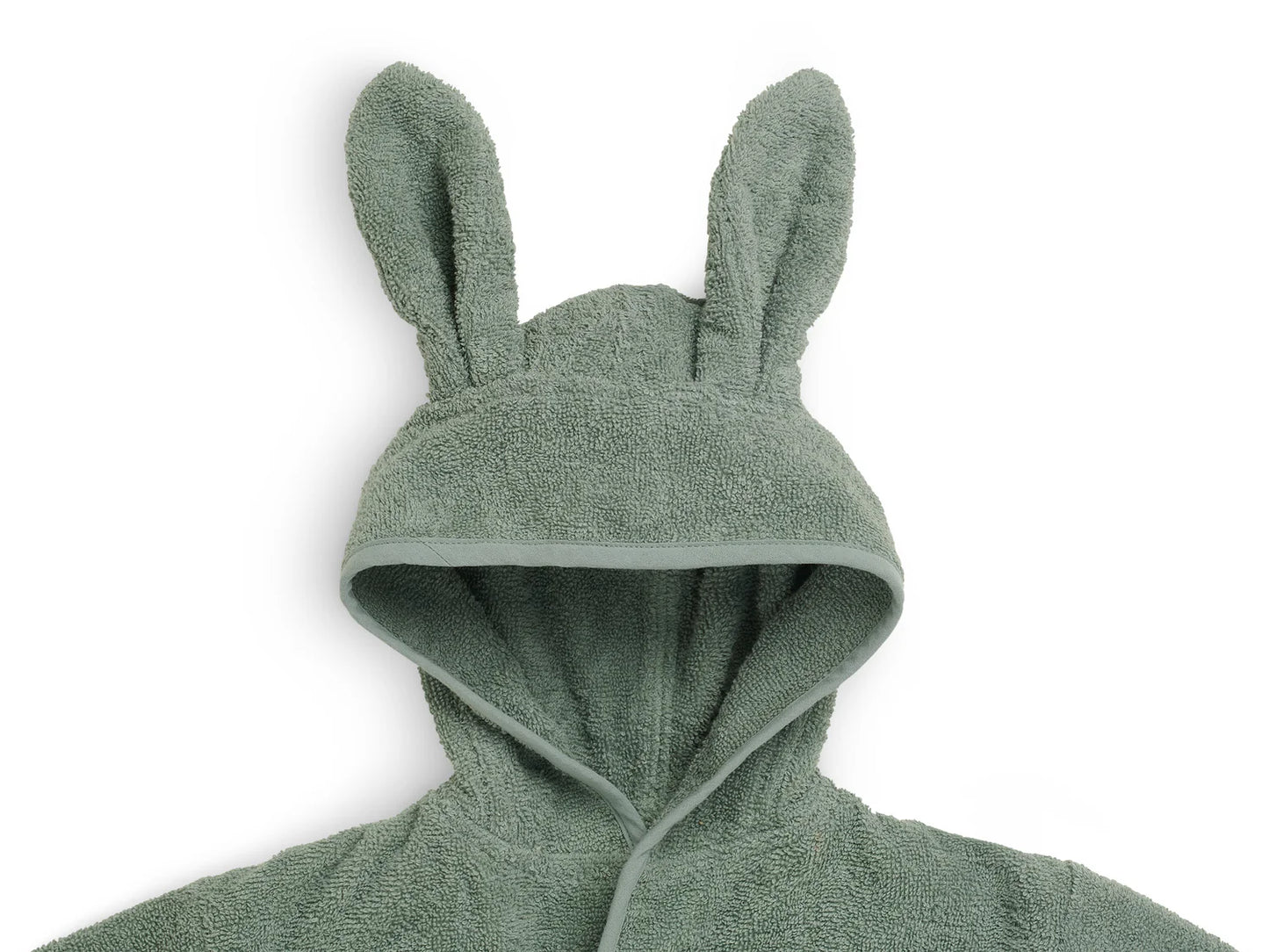 Mintgrüner Baby-Bademantel "Ash green" mit Hasenohren von Jollein (1-2 Jahre)