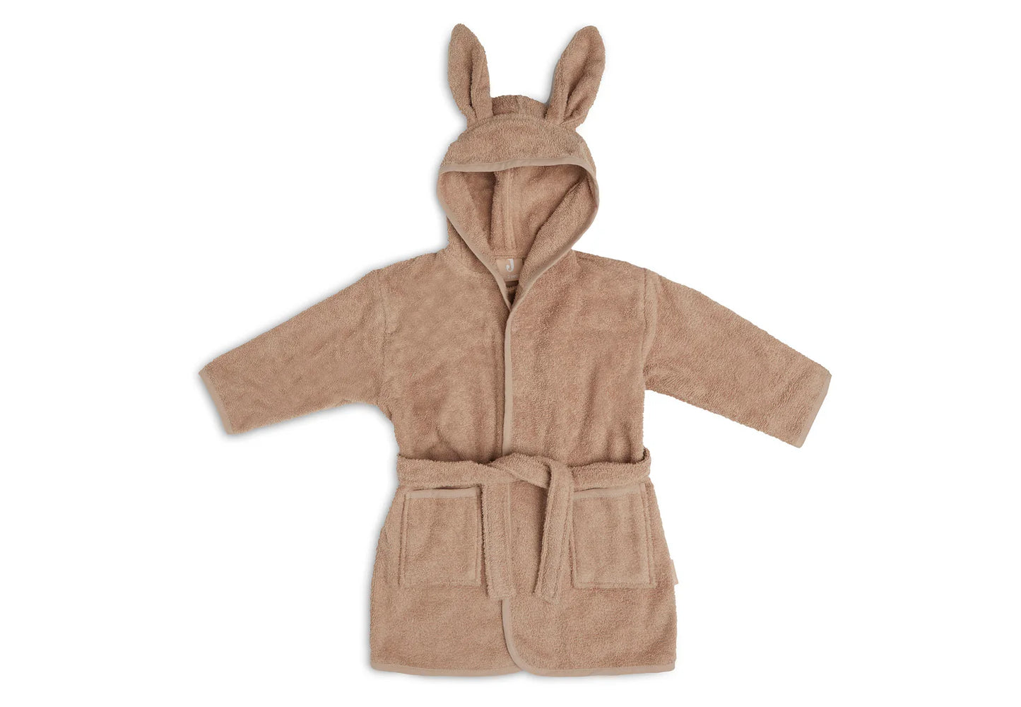 Brauner Baby-Bademantel "Biscuit" mit Hasenohren von Jollein (1-2 Jahre)