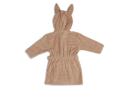 Brauner Baby-Bademantel "Biscuit" mit Hasenohren von Jollein (1-2 Jahre)