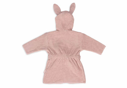 Rosa Baby-Bademantel "Wild Rose" mit Hasenohren von Jollein (1-2 Jahre)