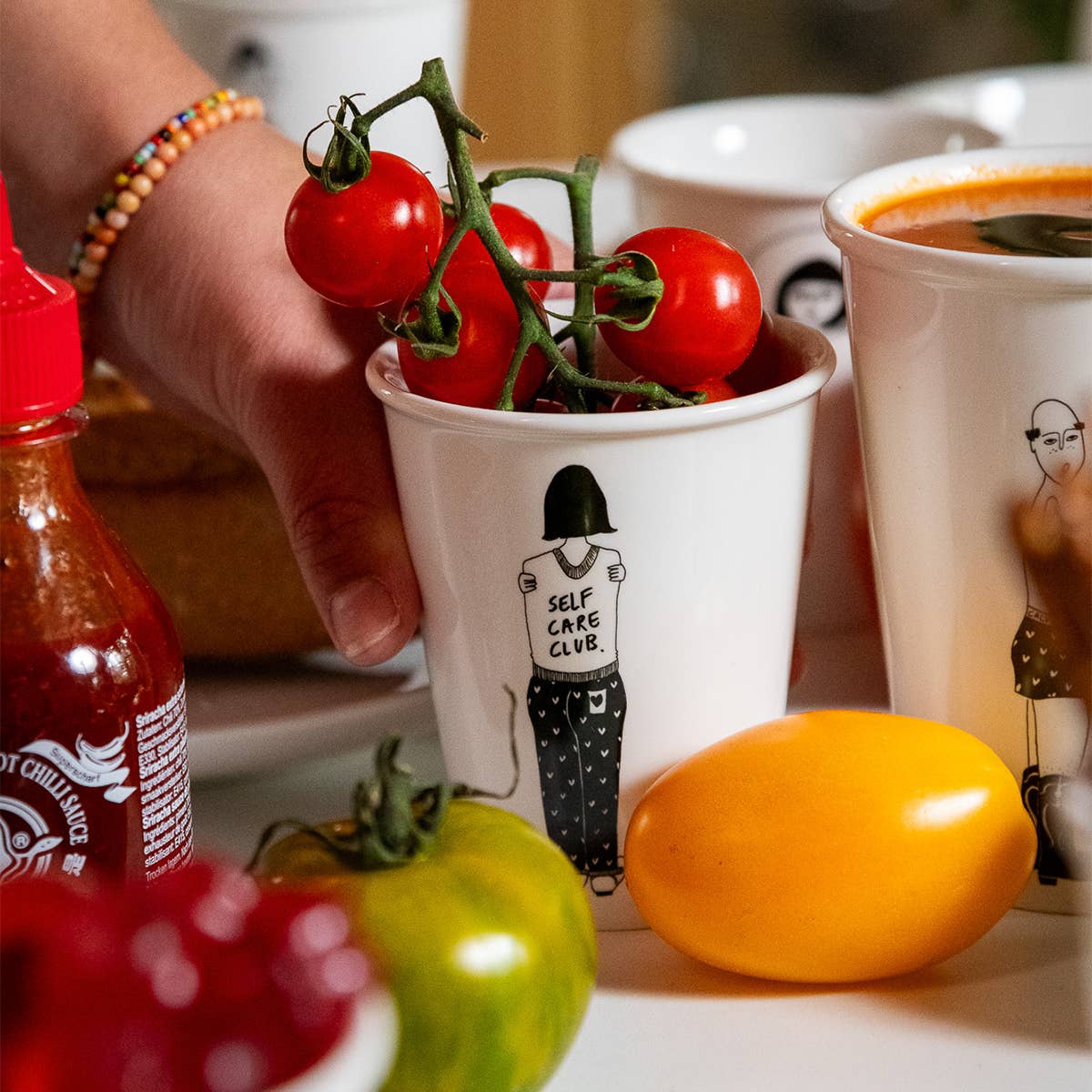 Tasse "Selfcareclub" aus Porzellan von helen b.