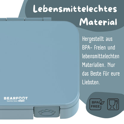 Blaue Brotdose mit Fächern, leicht & auslaufsicher