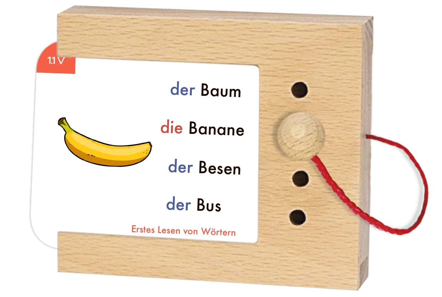 Kartensatz "Erstes Lesen von Wörtern" für den Lochkasten (1. Klasse)