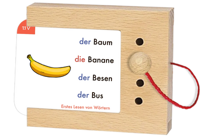 Kartensatz "Erstes Lesen von Wörtern" für den Lochkasten (1. Klasse)