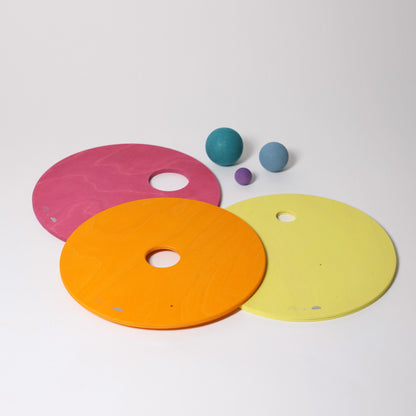 Grimm´s X Stapelstein® Kullerscheiben "Warm Pastell", 3er Set