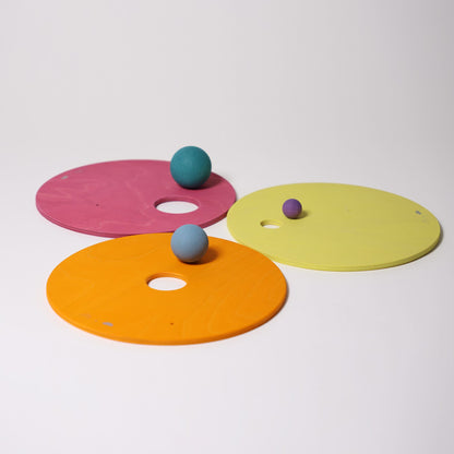 Grimm´s X Stapelstein® Kullerscheiben "Warm Pastell", 3er Set