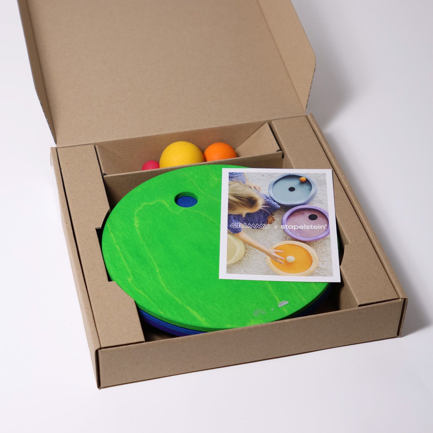 Grimm´s X Stapelstein® Kullerscheiben "Cool Rainbow", 3er Set