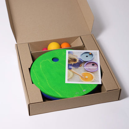 Grimm´s X Stapelstein® Kullerscheiben "Cool Rainbow", 3er Set