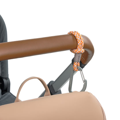 Kinderwagenhaken in Beige/Orange von Lässig, 2er Set