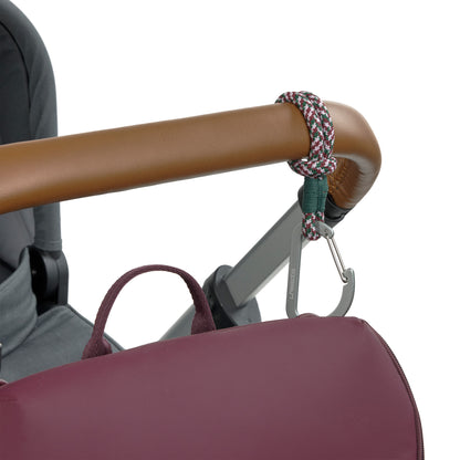 Kinderwagenhaken in Grün/Lila von Lässig, 2er Set