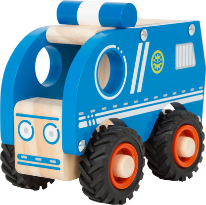 Polizei-Fahrzeug aus Holz von Small Foot zum Spielen für Kinder