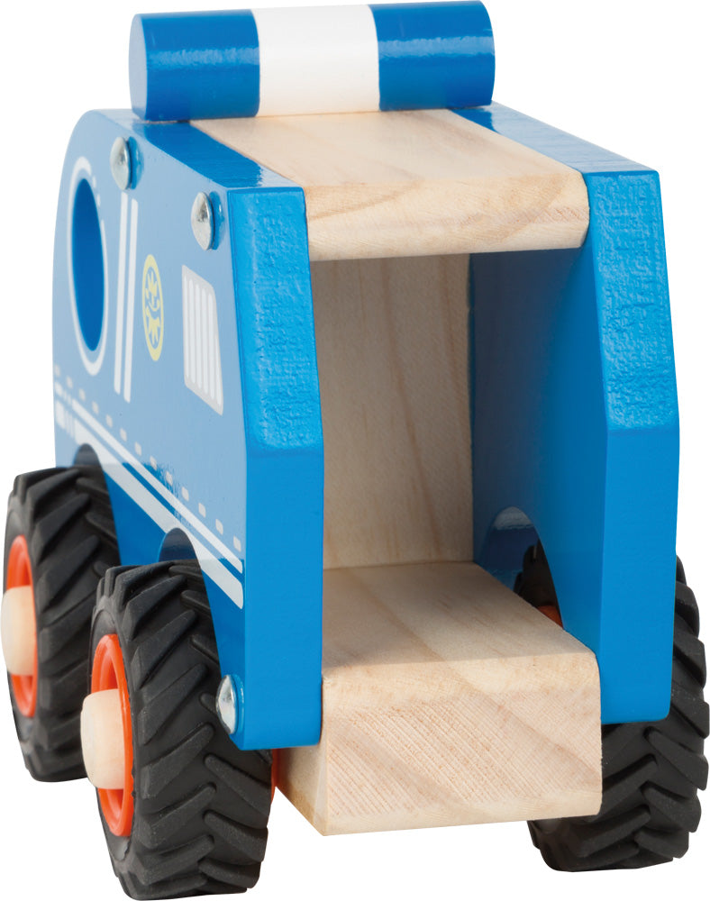 Polizei-Fahrzeug aus Holz von Small Foot zum Spielen für Kinder