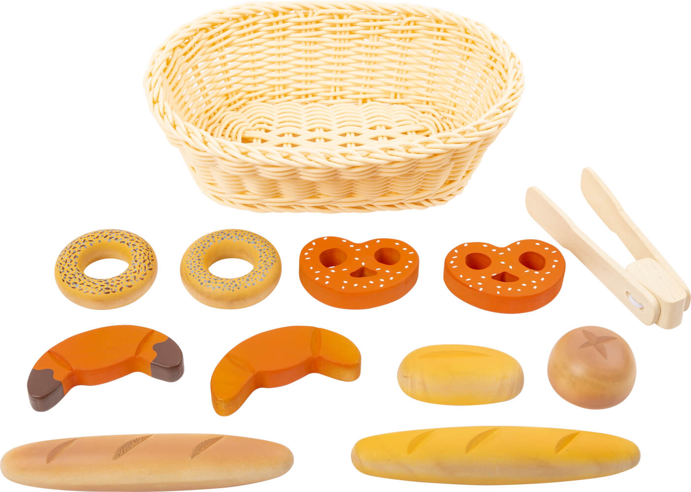 Brotkorb-Set "Fresh" mit Holzspielzeug für die Kinderküche