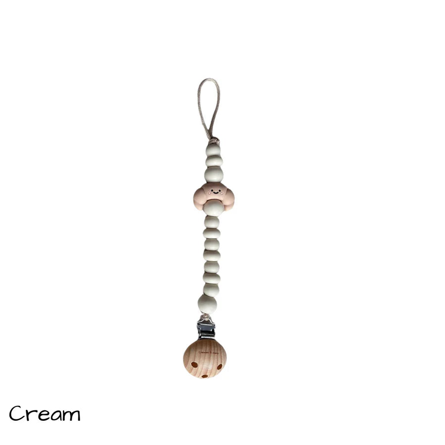 Schnullerkette mit Crossaint-Motiv von Chewies&more, verschiedene Farben