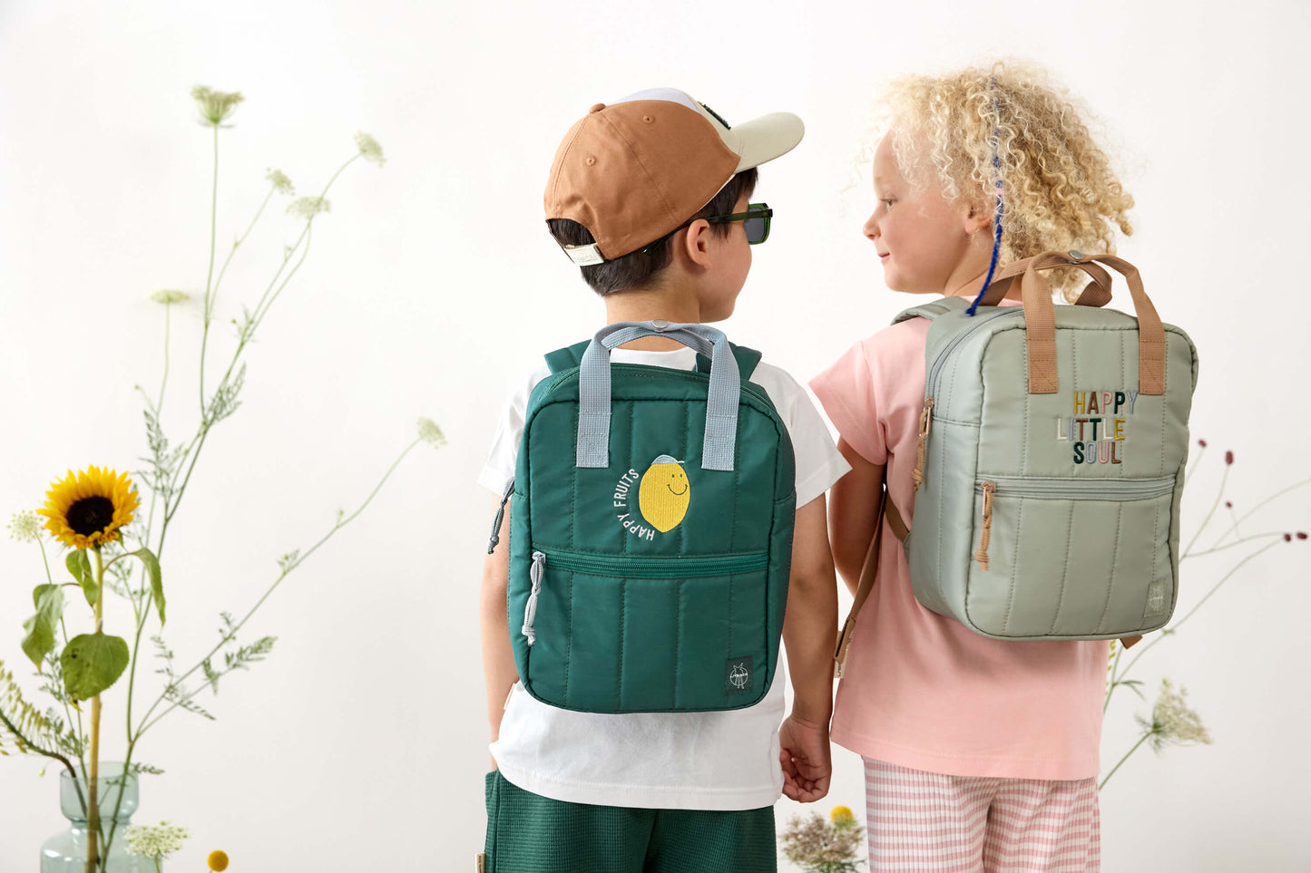 Rucksack "Little Gang" von Lässig mit "Happy little Soul" -Motiv, perfekt für den Kita-Start