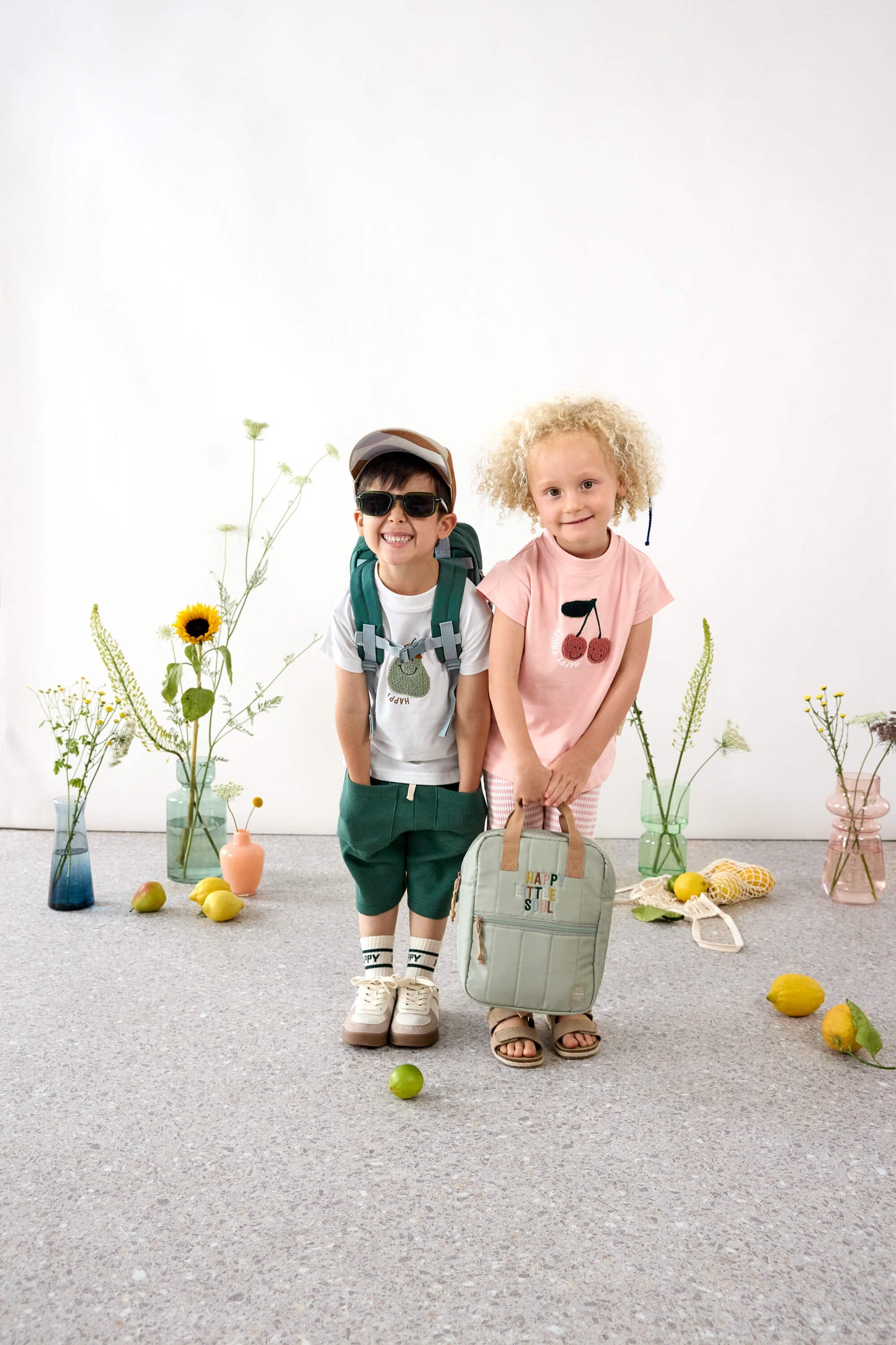 Rucksack "Little Gang" von Lässig mit "Happy little Soul" -Motiv, perfekt für den Kita-Start