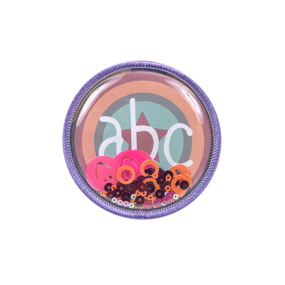 Lila/Orange DIY Patches für die Schultasche von Lässig, 2er Set