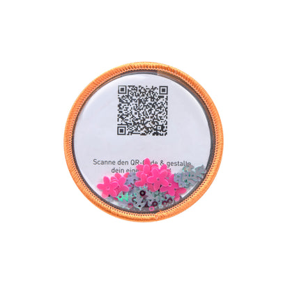 Lila/Orange DIY Patches für die Schultasche von Lässig, 2er Set
