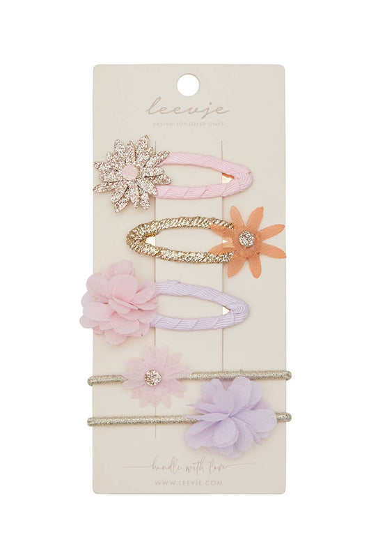 Haarspangen "Flower Power Mix" von Leevje