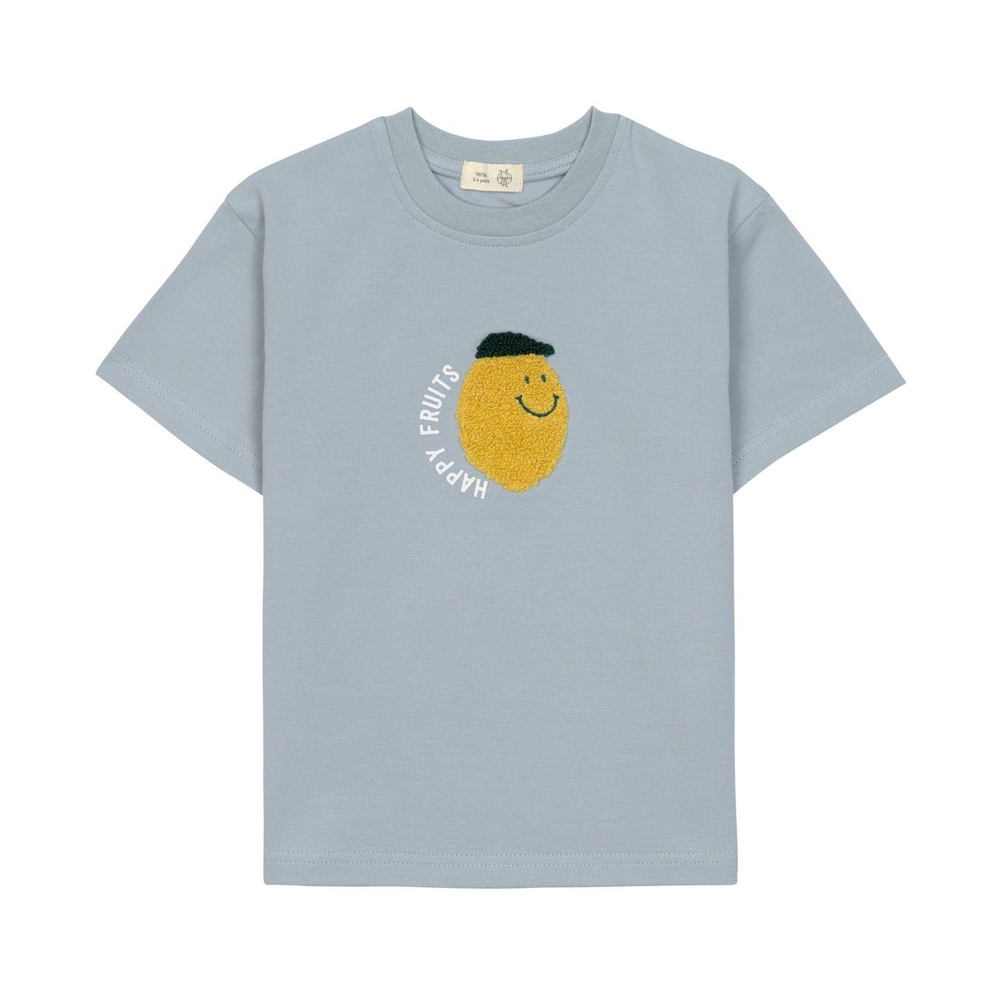 Hellblaues T-Shirt mit Zitronen-Applikation von Lässig, Größe 62-116