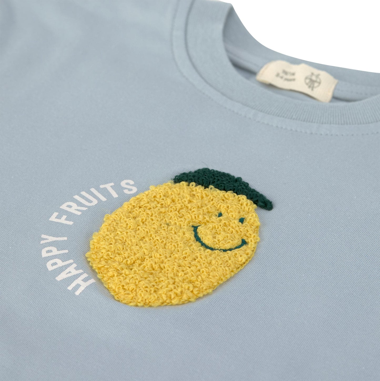 Hellblaues T-Shirt mit Zitronen-Applikation von Lässig, Größe 62-116