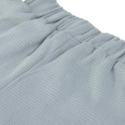 Kurze Hose in hellblau mit Waffle-Optik von Lässig