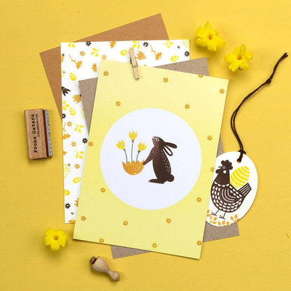 "Striped Easter Egg" Stamp by Perlenfischer