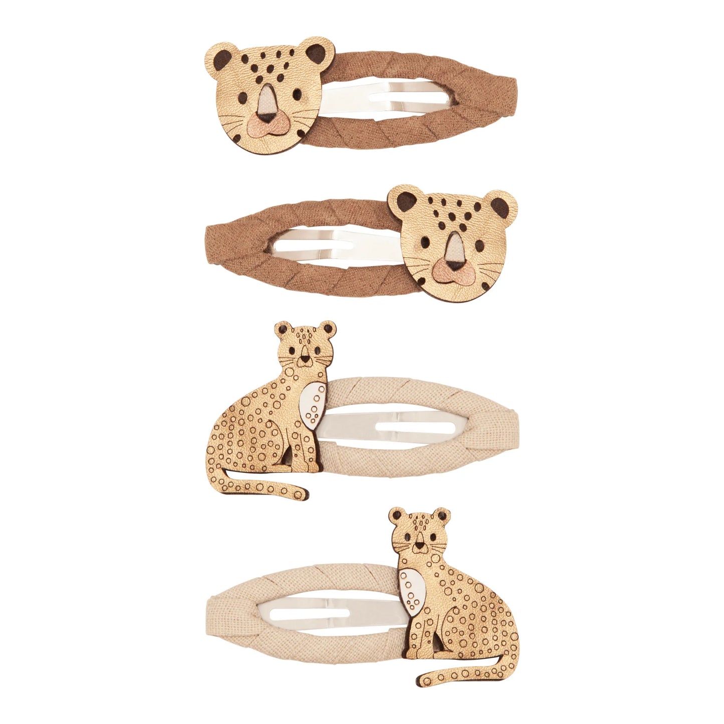 Haarspangen mit Leopardenmotiv von Mimi & Lula, 4er Set