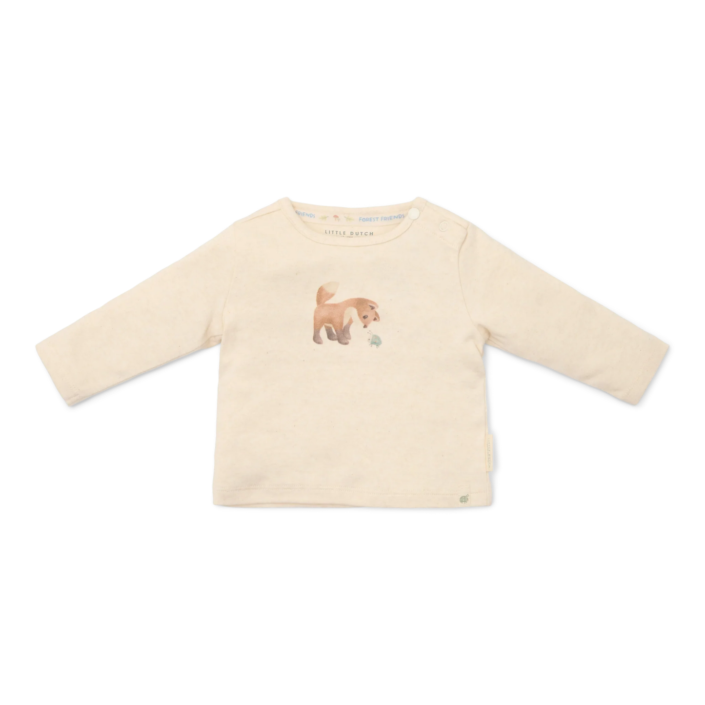 Beiges Oberteil "Forest Friends" mit Fuchs von Little Dutch, Größe 56-74