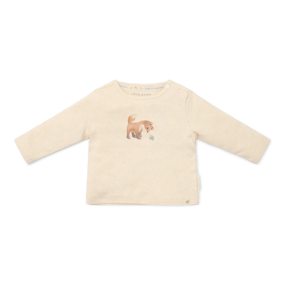 Beiges Oberteil "Forest Friends" mit Fuchs von Little Dutch, Größe 56-74