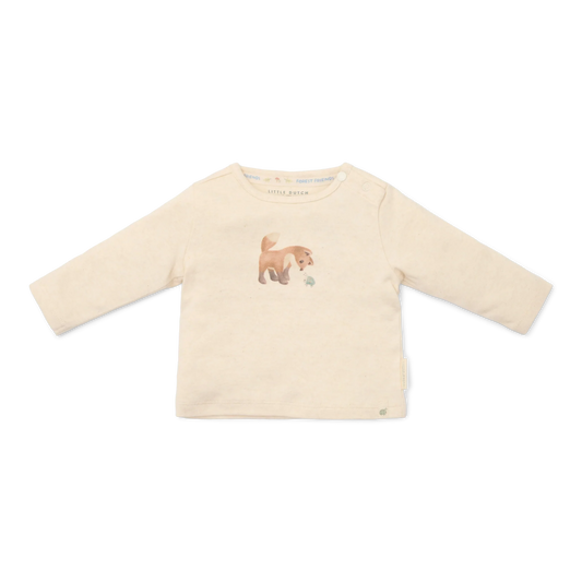 Beiges Oberteil "Forest Friends" mit Fuchs von Little Dutch, Größe 56-74
