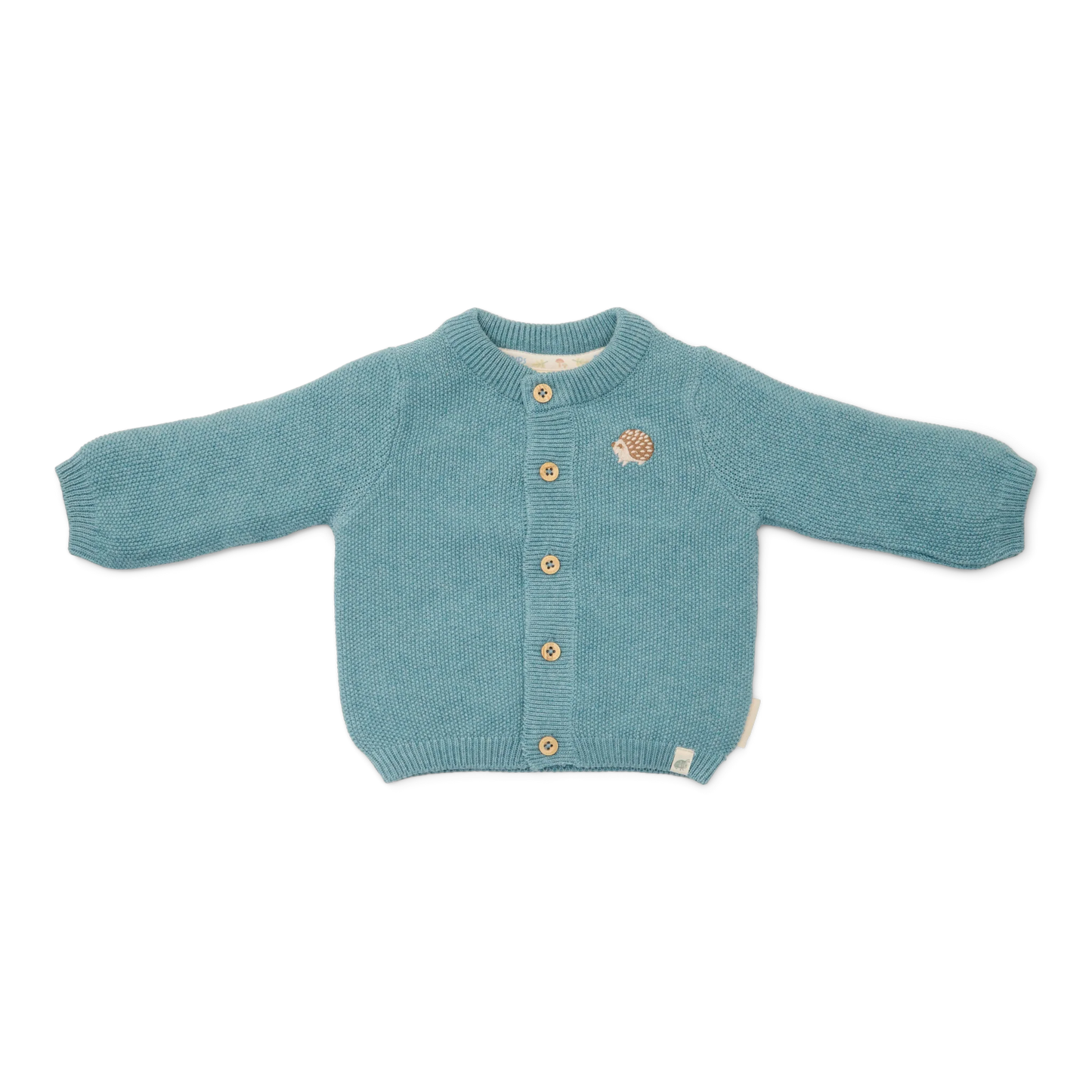 Blaue Strickjacke "Forest Friends" von Little Dutch, Größe 56-74