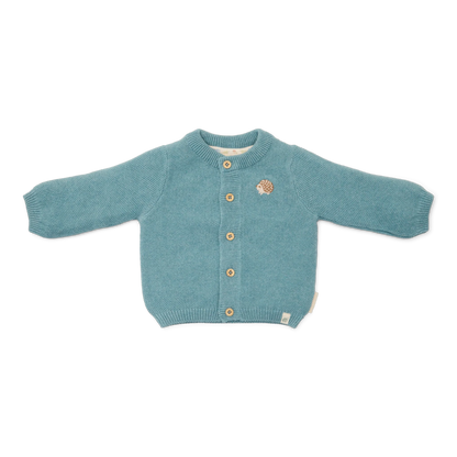 Blaue Strickjacke "Forest Friends" von Little Dutch, Größe 56-74